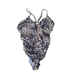 Aqua Green PLUS SIZE Leopard Swimsuit | Size:18
